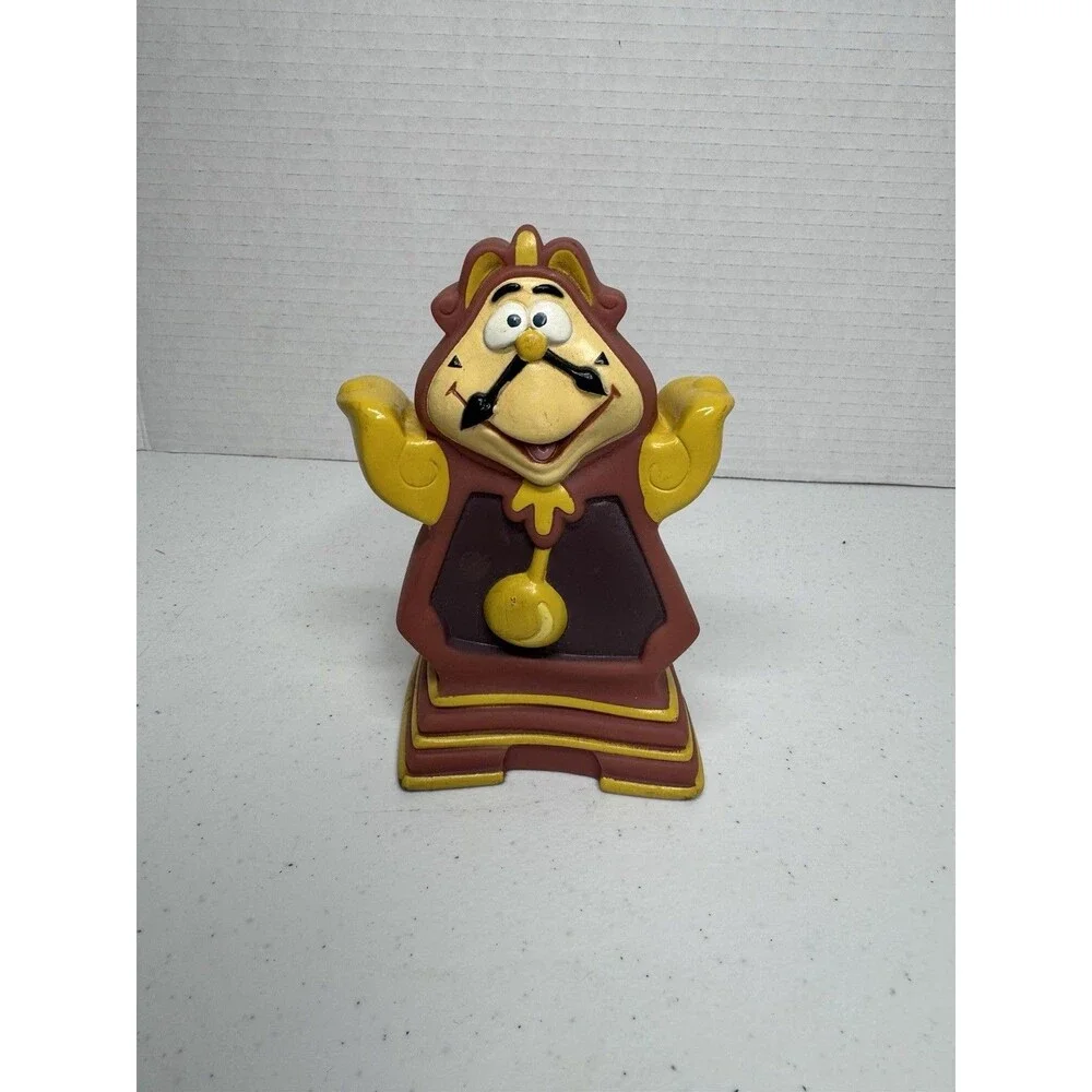 VTG 1992 Pizza Hut Beauty & the Beast Cogsworth Disney Silicone Hand Puppet Toy